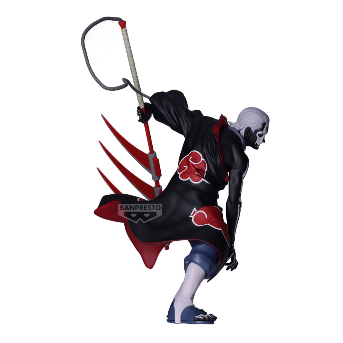 Figurine Naruto Shippuden â Hidan (Version B) â Vibration Stars â 13 cm â Banpresto. Hidan en tenue Akatsuki, brandissant sa faux triple-lame rouge. Une figurine fidĂšle et dynamique parfaite pour les fans de Naruto.