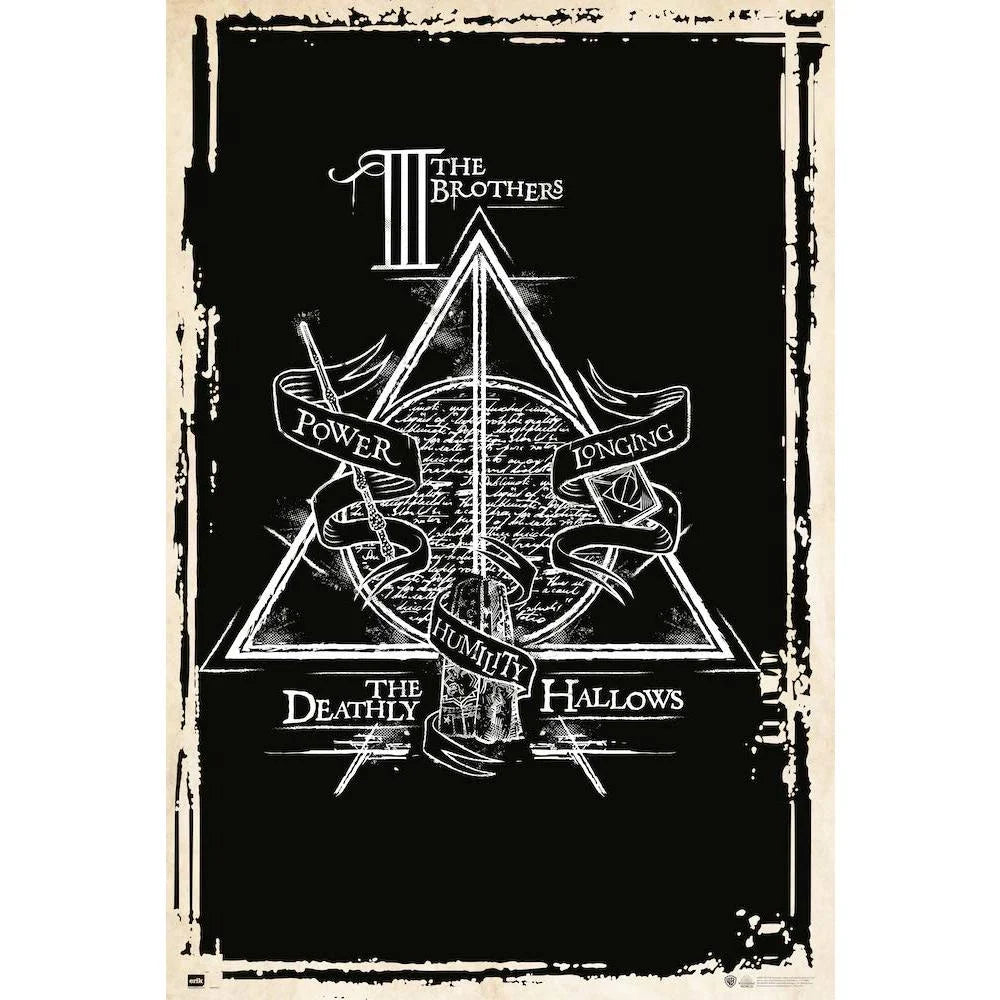 🗞️🪄 Harry Potter – Deadly Hallows Symbol – Poster 61 x 91,5 cm ⚡🖤