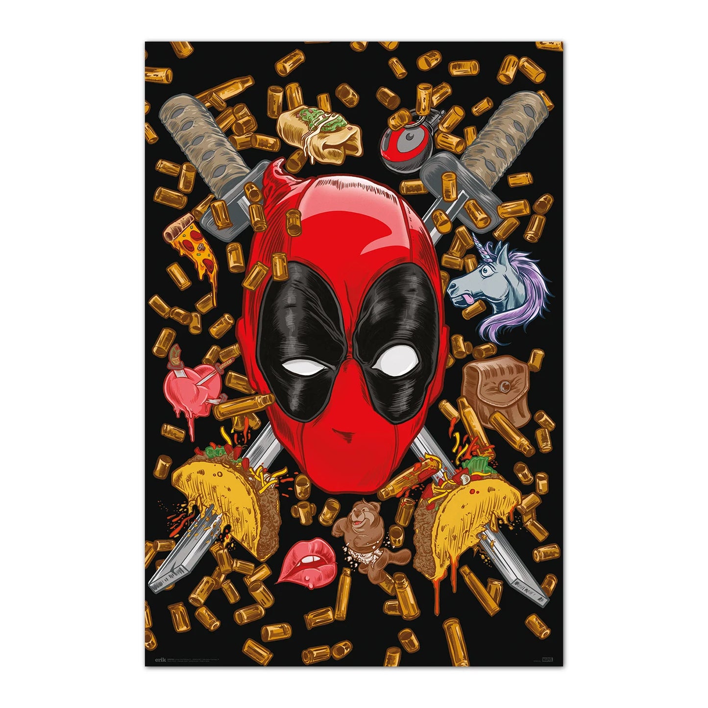 đ«đź Deadpool â Bullets & Chimichangas â Poster 61 x 91 cm đźđ„