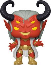 Funko Pop! Trigon (473) â Ădition limitĂ©e San Diego Comic-Con 2023 de lâunivers Justice League. Figurine en vinyle reprĂ©sentant Trigon avec sa peau rouge, ses cornes noires et son armure dorĂ©e. Un incontournable pour les fans de DC Comics et les collectionneurs."