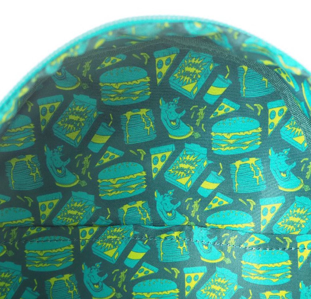 Sac à dos Loungefly – Scooby-Doo – Snacks – 23 x 27 x 11 cm. Mini sac coloré avec Scooby et Sammy, motifs burgers, pizzas et snacks. Un accessoire culte pour les fans de Scooby-Doo.