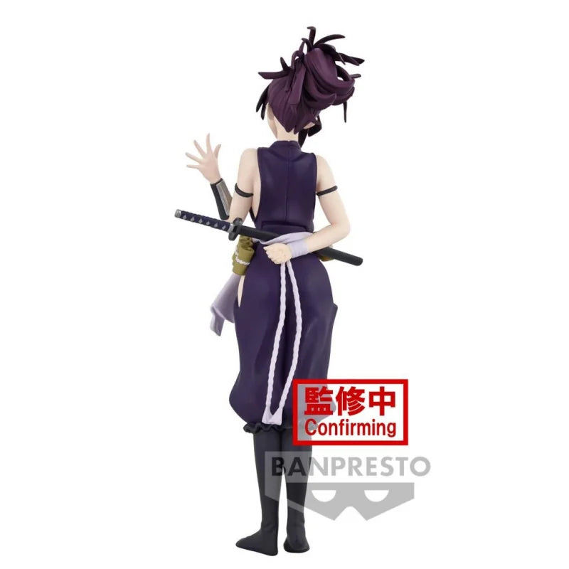 Figurine Hell’s Paradise – Yuzuriha – DXF – 17 cm – Banpresto. Yuzuriha dans sa tenue violette de kunoichi, sabre à la taille, posture confiante. Une figurine fidèle et dynamique pour les fans de Hell’s Paradise.
