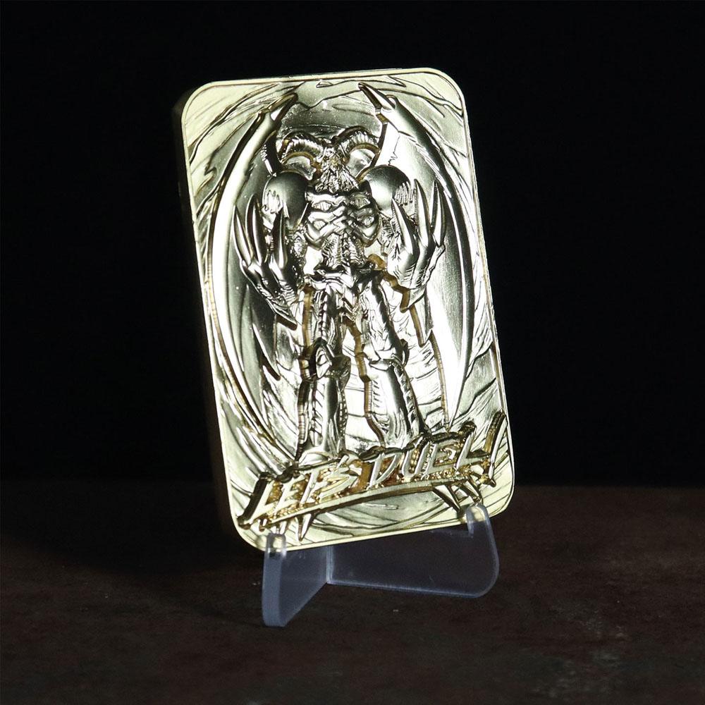 Carte Yu-Gi-Oh! – Summoned Skull – réplique en métal plaqué or 24 carats – Édition limitée 5 000 exemplaires. Présentée dans une boîte collector officielle.