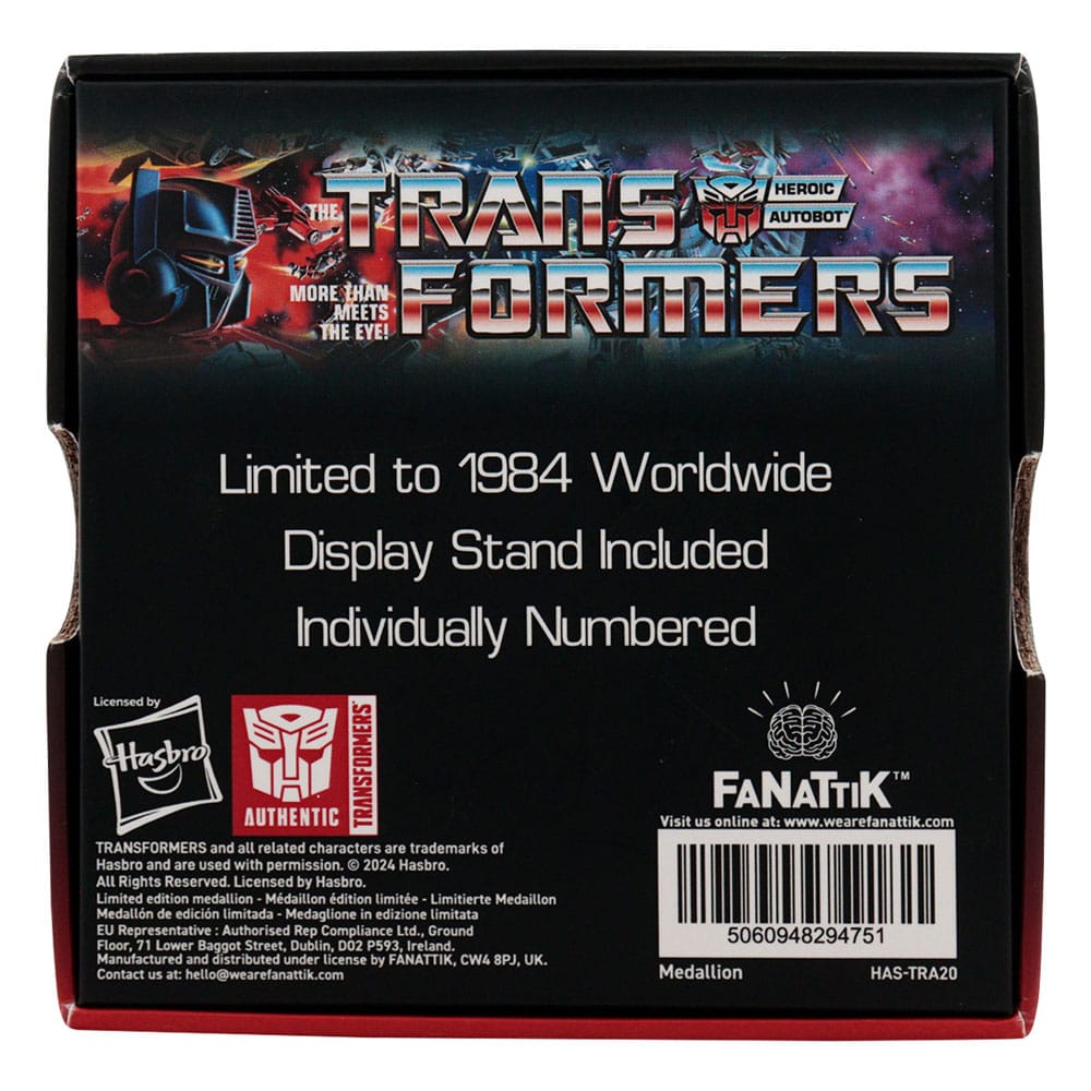 🔴🛡 Médaillon Collectible Transformers – 40e Anniversaire – Édition Autobot 🛡🔴