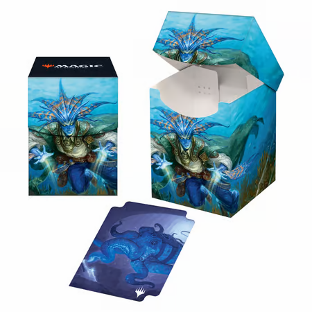 Deck Box Magic: The Gathering – Murders at Karlov Manor – Morska, le limier sous-marin. Boîte de rangement Ultra PRO pour 100 cartes standard double-sleeved. Design officiel et matériaux rigides de qualité."