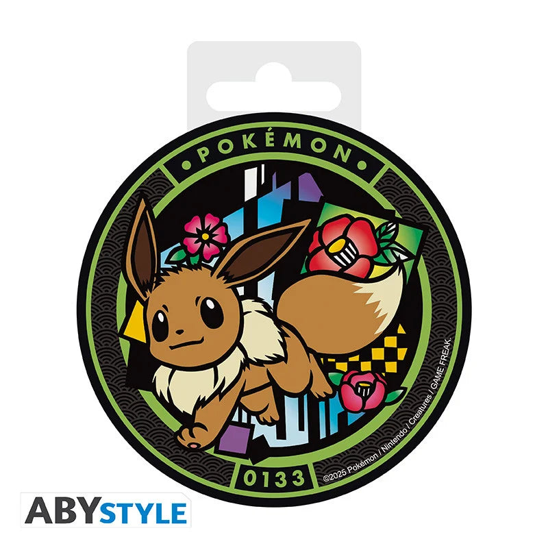 🧃✨ Dessous de Verre Évoli – Pokémon – 10 cm ✨🧃