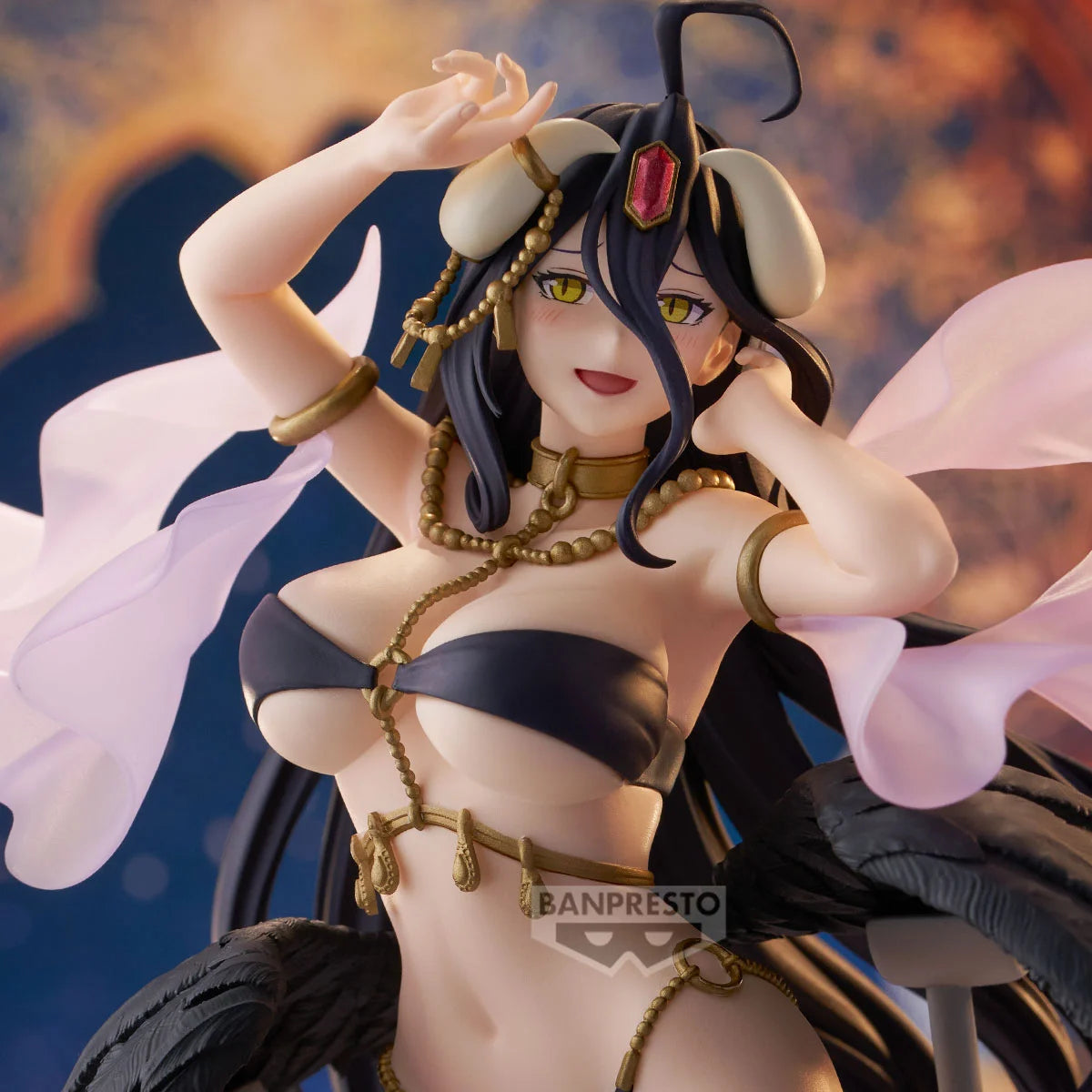 😈🌙 Figurine Albedo – Celestial Tune (Arabian Nights Version) – Overlord – 21 cm 🌙😈