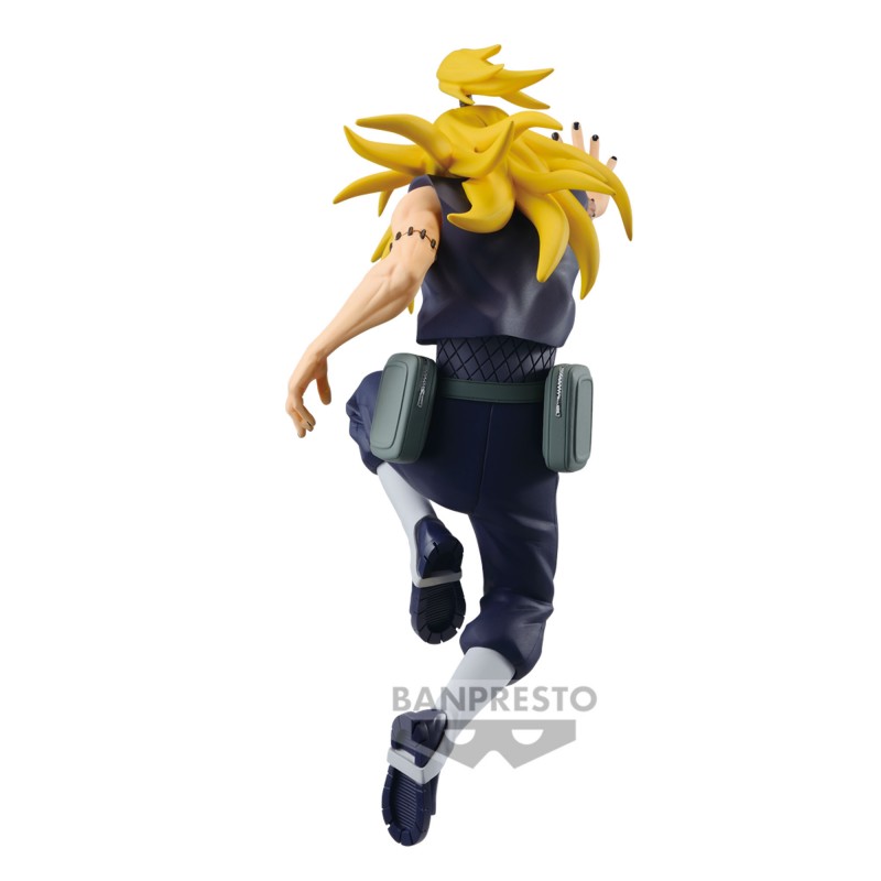 Figurine Naruto Shippuden – Deidara – Vibration Stars – 13 cm – Banpresto. Deidara dans une pose dynamique avec sa main tendue, prêt à déclencher son art explosif. Une pièce incontournable pour les fans de Naruto."