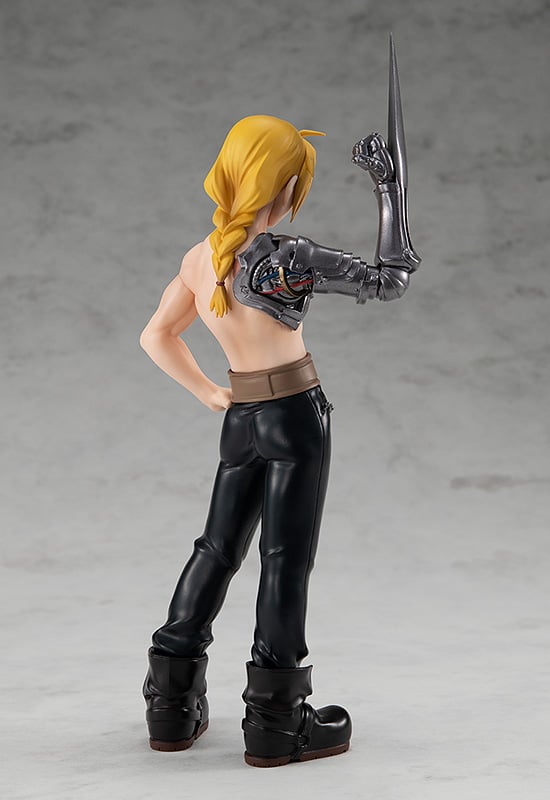 Figurine Fullmetal Alchemist – Edward Elric – Pop Up Parade – 15 cm – Good Smile Company. Edward torse nu, Automail transformé en lame, livré dans une boîte vitrine. Une pièce essentielle pour les fans de FMA.