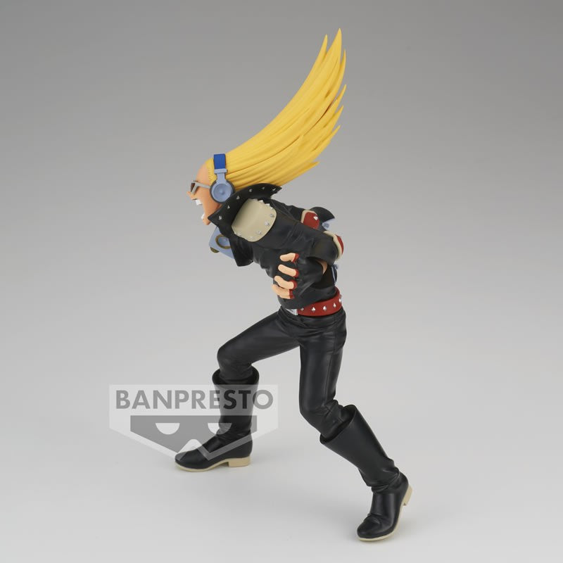 Figurine My Hero Academia – Present Mic – 15 cm – Banpresto. Le professeur excentrique de U.A. en pleine action avec son Quirk Voice. Un must-have pour les fans de My Hero Academia !