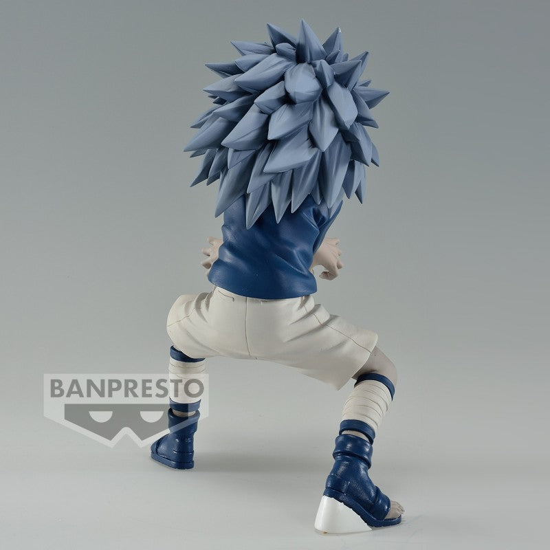 "Figurine Naruto Shippuden â Sasuke Uchiha â Marque du Maudit â 13 cm â PVC/ABS. Sasuke en posture dynamique avec la marque maudite activĂ©e, idĂ©al pour complĂ©ter votre collection Naruto."