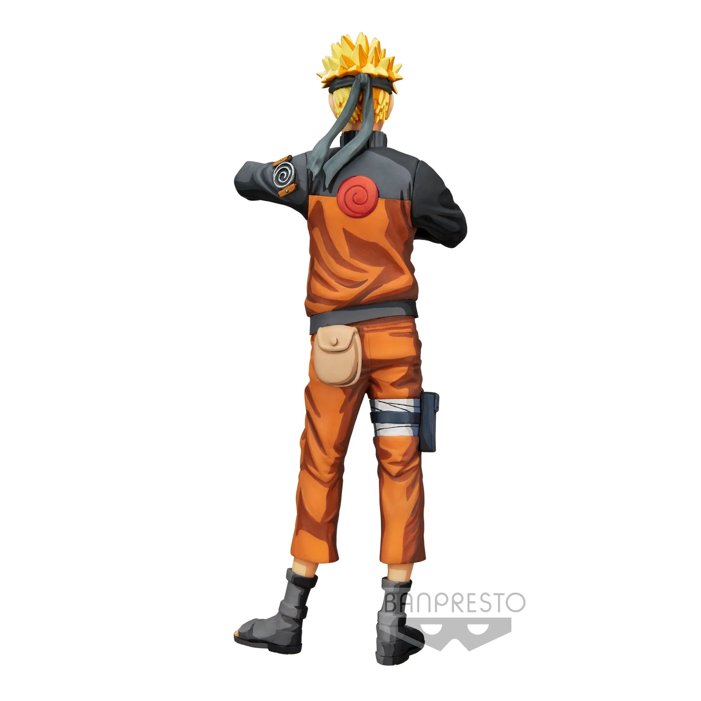 Figurine PVC Naruto Uzumaki â Grandista Nero (15 cm) de Naruto Shippuden. Pose iconique de mudra ninja avec sa tenue orange et noire. Produit officiel Banpresto.
