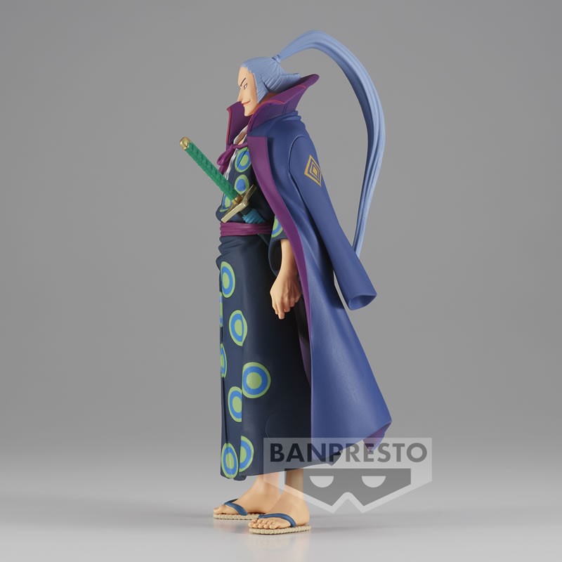 Figurine One Piece – Denjiro – DXF The Grandline Men EXTRA – 17 cm – Banpresto. Le charismatique samouraï de Wano, en tenue traditionnelle avec son katana. Parfait pour les fans de One Piece !