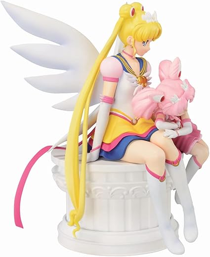 ✨🌙 Figurine Eternal Sailor Moon & Eternal Sailor Chibi Moon – Ichibansho – Sailor Moon Eternal – 14 cm 🌙✨