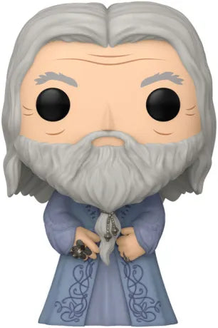 Funko Pop! Harry Potter – Albus Dumbledore (N°183). Figurine représentant Dumbledore dans ses robes violettes avec sa longue barbe blanche. Une pièce incontournable pour les fans de l’univers magique de Poudlard.