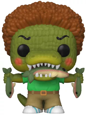 "Funko Pop! Ali Gator (07) â Figurine de collection Garbage Pail Kids (GPK). Design original avec un alligator humanoĂŻde tenant des poissons. Produit officiel Funko, parfait pour les collectionneurs et fans de lâunivers GPK."