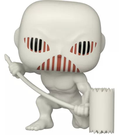 "Funko Pop! War Hammer Titan (1449) de Attack on Titan. Figurine officielle représentant le Titan Marteau d’Armes avec son design spectral blanc, ses cicatrices rouges et son marteau de cristal, fidèle à la série animée L’Attaque des Titans."