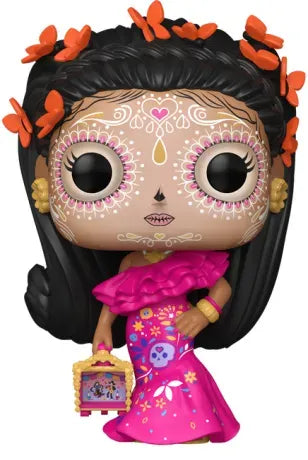 Funko Pop! Barbie Retro Toys â Barbie DĂa de Muertos (N°160). Figurine de Barbie en robe rose avec maquillage calavera et papillons orange dans les cheveux. Une piĂšce Ă©lĂ©gante et culturelle pour les fans de Barbie et de traditions mexicaines.