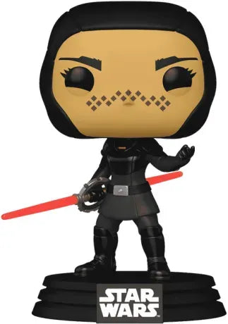 Funko Pop! Star Wars: Tales of the Empire – Barriss Offee (N°790). Figurine en armure noire avec sabre laser rouge, tatouages distinctifs sous les yeux. Un incontournable pour les fans de Star Wars.