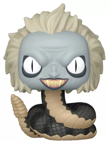 "Funko Pop! Movies â Beetlejuice (1728) â Beetlejuice. ReprĂ©sentation effrayante de Beetlejuice sous sa forme de serpent, avec ses yeux perçants et son sourire sinistre. Une figurine captivante pour les fans de Tim Burton et les collectionneurs de Funko Pop! Movies !"
