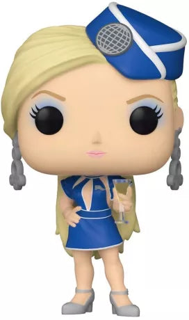 Funko Pop! Pop Rocks â Britney Spears (N°208). Britney en tenue dâhĂŽtesse de lâair bleue inspirĂ©e du clip Toxic, coiffure blonde, coiffe bleue avec micro argentĂ© et verre de champagne en main. Figurine fidĂšle Ă lâicĂŽne pop.