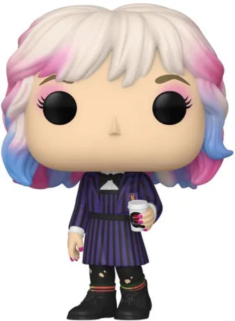 Funko Pop! Wednesday – Enid Sinclair (N°1816). Figurine représentant Enid avec ses cheveux multicolores et son uniforme violet de la Nevermore Academy. Une Pop! pleine de couleur et d’énergie pour les fans de la série Mercredi.