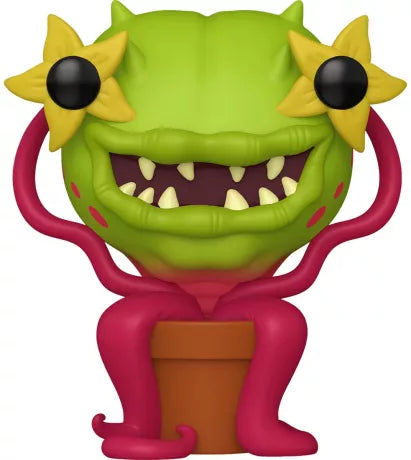 Funko Pop! Harley Quinn â Frank the Plant (N°497). Figurine reprĂ©sentant la plante carnivore sarcastique dans son pot, avec fleurs jaunes en guise dâyeux et sourire carnassier. Une piĂšce drĂŽle et originale pour les fans de DC et de la sĂ©rie Harley Quinn.