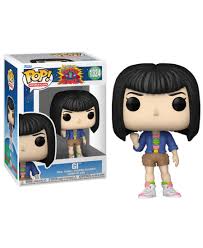 Figurine Funko Pop! Gi (1324) de Captain Planet and the Planeteers, représentant Gi avec sa veste bleue, son t-shirt rose et son symbole de la Terre, en édition spéciale Animation Exclusive