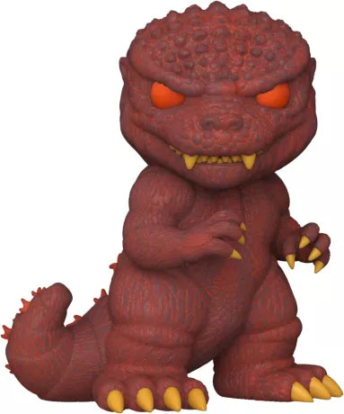 Funko Pop! Godzilla (1984) Chase Edition (1663), figurine exclusive avec une texture rouge ardente et des yeux flamboyants, représentant la puissance destructrice du monstre légendaire.