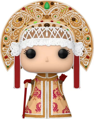 Image de la figurine Funko Pop! Madame Leota (1431) issue de Haunted Mansion. Figurine détaillée avec coiffe perlée et sceptre mystique, parfaite pour les fans de Disney et de l’univers du manoir hanté. 👑