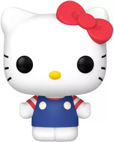 Funko Pop! Hello Kitty – Classique – N°81 – Funko Exclusive – 9 cm – Funko. Hello Kitty avec robe bleue et nœud rouge, dans sa posture emblématique. Une figurine adorable et culte pour les fans de Sanrio