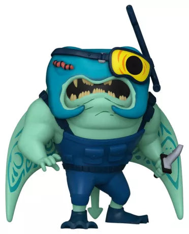Funko Pop! Ray Fillet (1390) de Teenage Mutant Ninja Turtles: Mutant Mayhem â figurine en Ă©dition limitĂ©e Fall Convention 2023 avec masque de plongĂ©e et cache-Ćil.