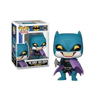 Funko Pop! DC Comics 504 - The Joker War Joker. Le Joker dans un costume inspirĂ© de Batman, avec un sourire menaçant et un poignard en main. Une figurine incontournable pour les fans de lâunivers DC.