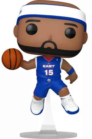 Funko Pop! NBA â Vince Carter (N°162). Figurine reprĂ©sentant Vince Carter en plein saut avec ballon, maillot All-Star 2005 de lâĂ©quipe Est. Un hommage Ă lâun des plus grands dunkeurs de lâhistoire de la NBA.