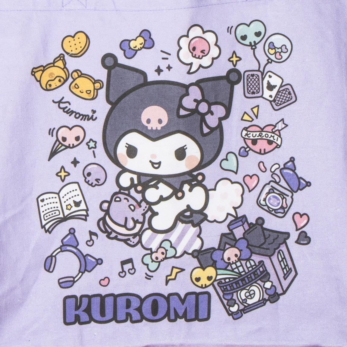 💜😈 Kuromi – Sac shopping XL – 48 x 43 x 17 cm 😈💜