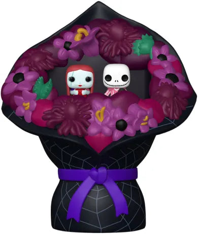 💀💜 Funko Bitty Pop! Bouquet – Sally & Jack Skellington (Saint-Valentin) – Pack 3 pièces 💜💀