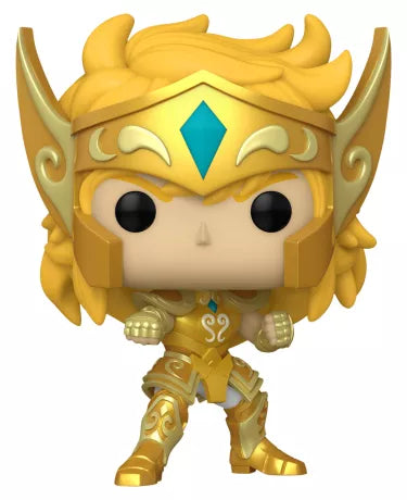 "Funko Pop! Aquarius Hyoga (1425) â Saint Seiya: Knights of the Zodiac â Figurine dĂ©taillĂ©e reprĂ©sentant Hyoga du Verseau en Armure d'Or, inspirĂ©e de lâanime culte Saint Seiya."