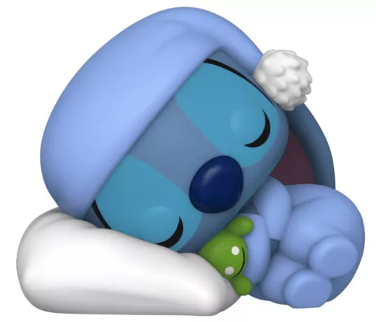 Funko Pop! Lilo & Stitch â Sleeping Stitch (N°1050), Stitch endormi avec pyjama et peluche.