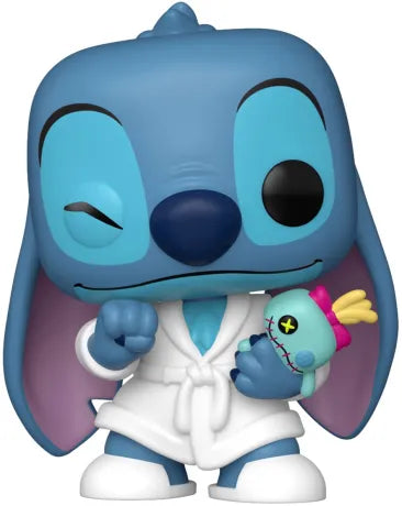 Funko Pop! Lilo & Stitch – Stitch en peignoir avec Scrump (N°1608).
