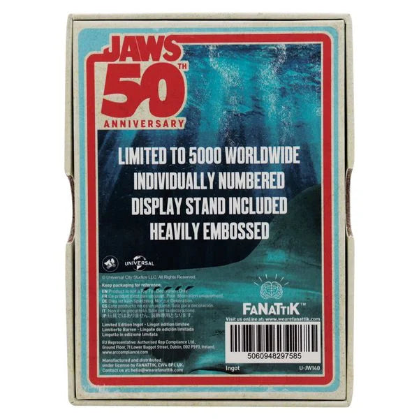 🩸 Lingot Métal – Poster – Les Dents de la Mer 50ᵉ Anniversaire 🦈