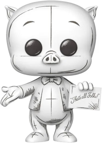 ✏️🐷 Funko Pop! Animation N°2012 – Porky Pig Sketched Deco (Porky Pig – Esquisse) – Looney Tunes 🐷✏️