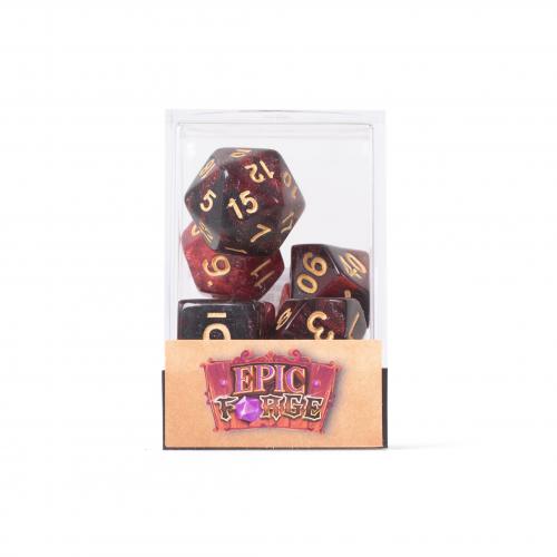 🎲🩸 Lot de Dés – Bloody Mary – Set Complet 7 Pièces en Boîte – Jeu de Rôle 🔴🎲