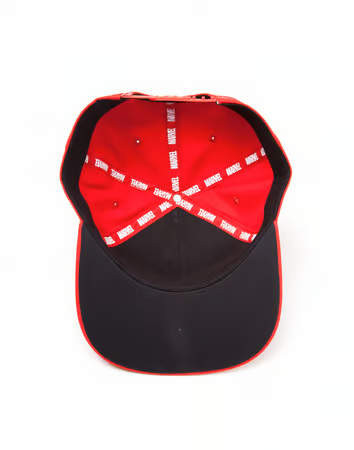 Casquette snapback Deadpool - Marvel. Modèle avec visière plate, broderies épaisses du masque de Deadpool et ajustable à l’arrière. Un accessoire incontournable pour les fans du Mercenaire Disert