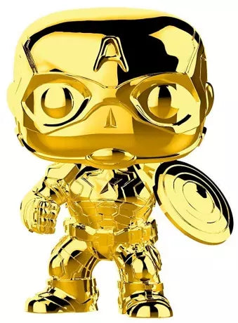 ✨🛡️ Funko Pop! N°377 – Captain America Gold Chrome – Marvel Studios: The First Ten Years 🛡️✨