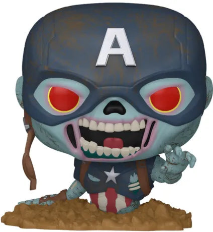 🧟♂️🛡️ Funko Pop! N°1554 – Zombie Captain America Rising from Ground (Captain America Zombie sortant du sol) – Marvel Zombies 🛡️🧟♂️