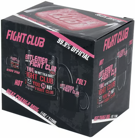🖤🥊 Fight Club – Mug thermoréactif – Règles du Fight Club – 315 ml 🥊🖤