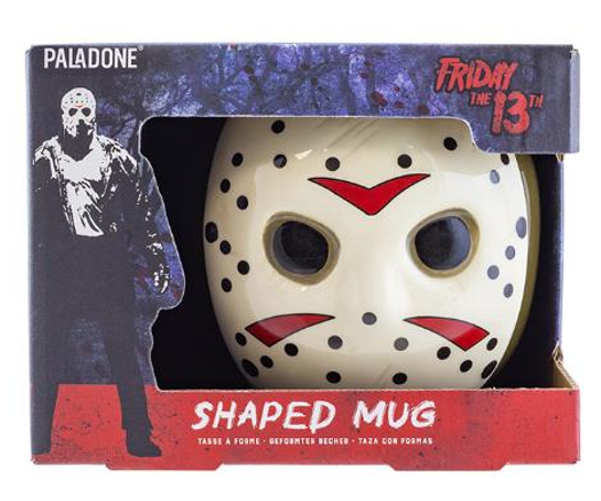 Mug Vendredi 13 â Jason Voorhees â 500 ml â CĂ©ramique. Mug en forme du masque iconique de Jason, avec dĂ©tails rouges et noirs. Un accessoire glaçant pour tous les fans de films dâhorreur.