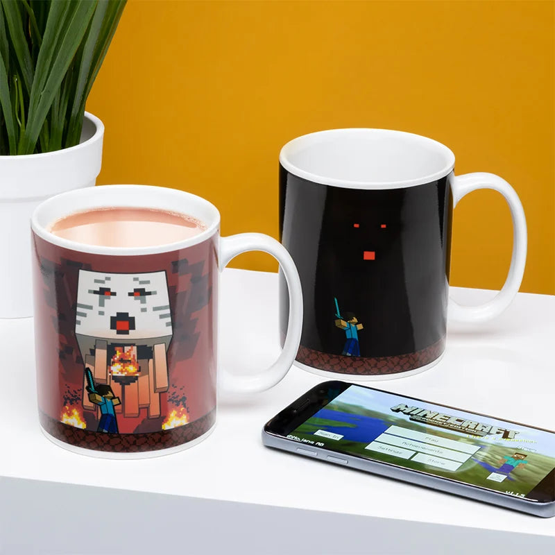 🔥⛏️ Minecraft – Mug thermoréactif Nether 300 ml ⛏️🔥