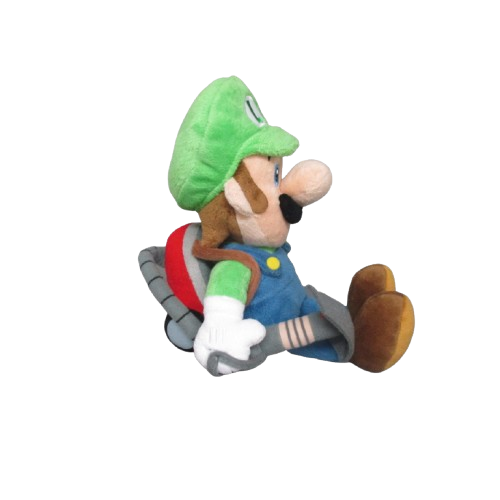 Peluche Nintendo Luigi’s Mansion – Luigi avec Vacuum Poltergust (25 cm). Représente Luigi équipé de son Poltergust, fidèle au jeu vidéo Luigi’s Mansion. Produit sous licence officielle, parfait pour les fans de Super Mario et de la franchise