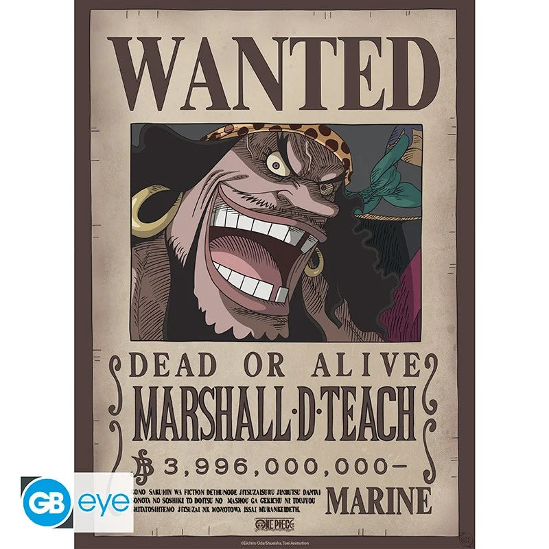 🏴☠️🔥 One Piece – Wanted Shanks & Barbe Noire – Set de 2 posters 52 x 38 cm 🔥🏴☠️